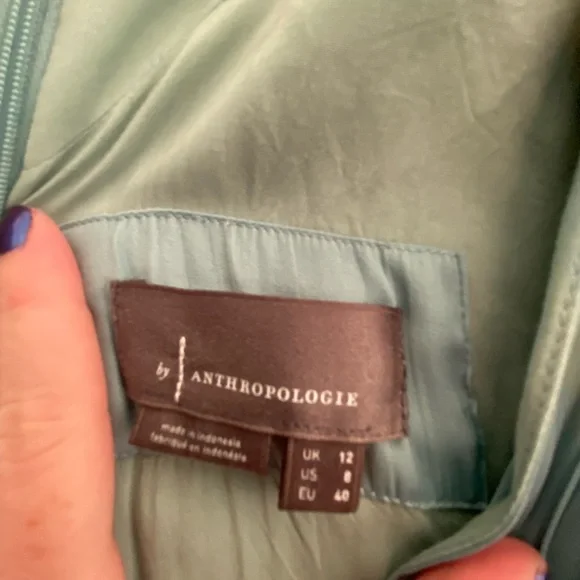 Anthropologie Deep V Vibrant Mini Dress - Picture 4 of 4